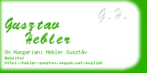 gusztav hebler business card